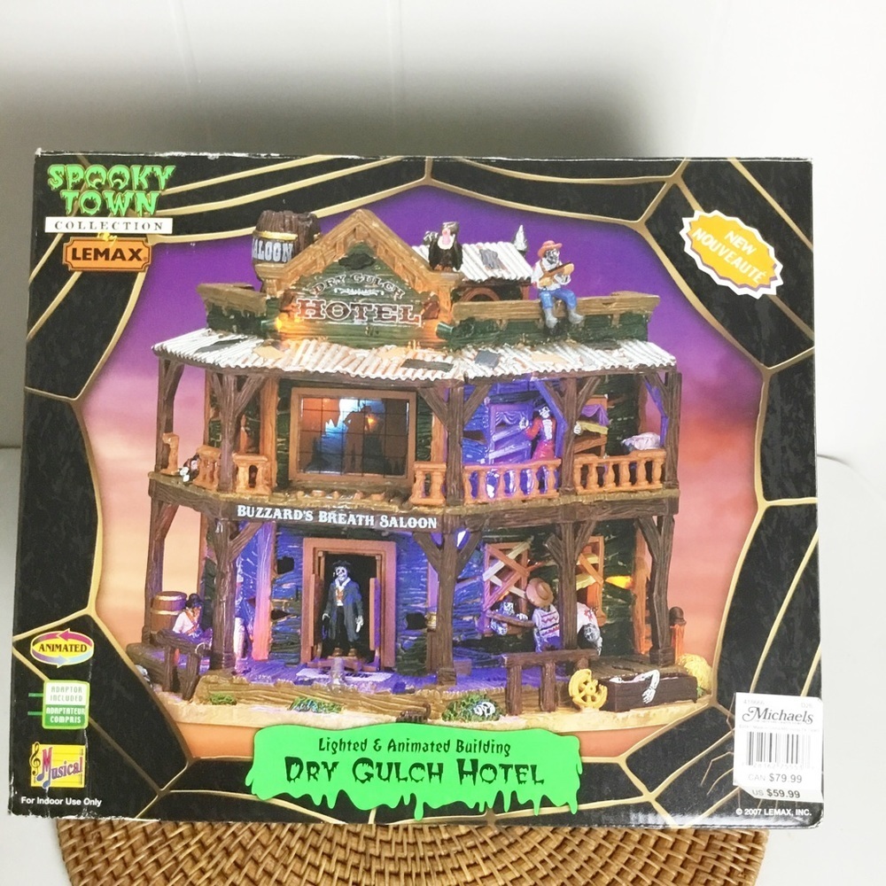 Lemax 2009 Spooky Town Exterior Lighted Building Dry Gulch County Jail